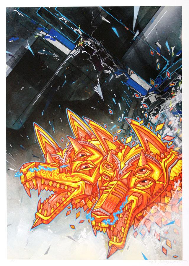 BASE23 / M.Andersen : Hellhounds - prettyportal artshop, limited edition prints, urban contemporary art, streetart